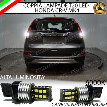 Coppia Lampade LED Retromarcia Da 15 LED T20 6000K Canbus Honda Cr-V MK4 Fino al 2014