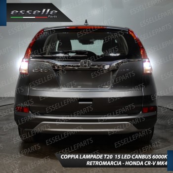 Coppia Lampade LED Retromarcia Da 15 LED T20 6000K Canbus Honda Cr-V MK4 Fino al 2014