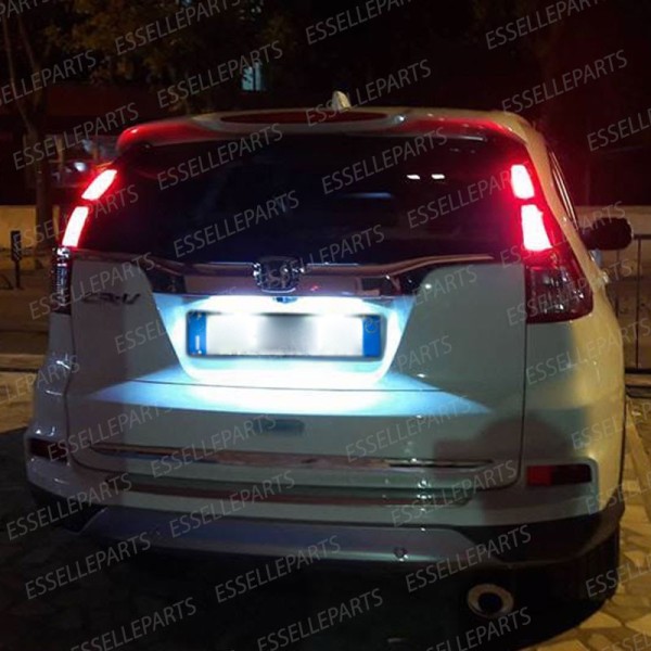 Coppia Luci Targa T10 W5W 9 LED canbus 6000K Bianco per Honda CR-V MK4 Fino al 2014