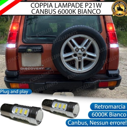 Coppia Lampade 15 LED Retromarcia 6000K con lente Land Rover Discovery MK2 Restyling