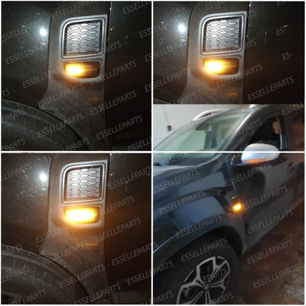 Placchette Dinamiche Laterali Bianche A LED Per Frecce Specifiche Dacia Duster Ii