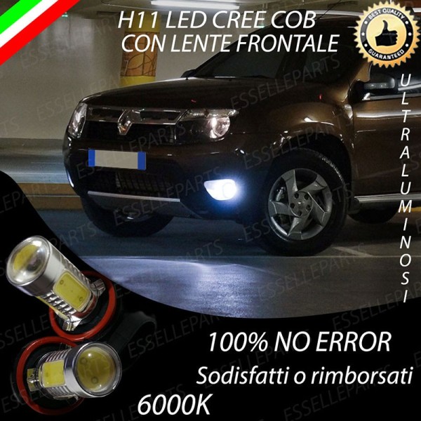 Luci Fendinebbia H11 LED 900 Lumen 6000K bianco Dacia Duster