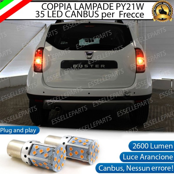 Coppia Frecce Posteriori Py21W 35 LED Canbus Dacia Duster Restyling