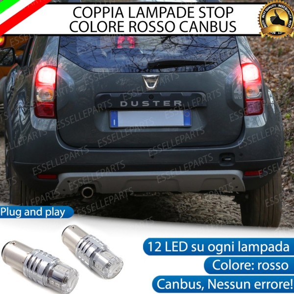 Coppia Lampade LED Bay15D Stop / Posizione Posteriori Per Dacia Duster