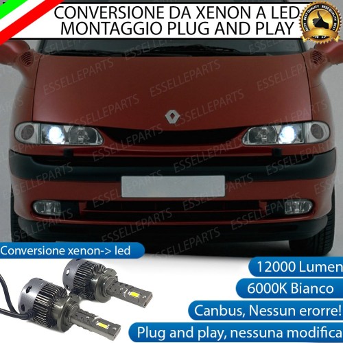 Coppia Lampade D2S LED Da Xenon A LED 12000 Lumen 6000K Renault Espace 3