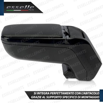 Bracciolo Portaoggetti In Eco Pelle Regolabile Specifico Per Skoda Fabia 2