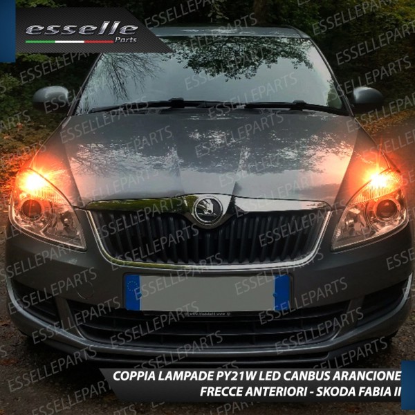Coppia Frecce Anteriori Py21W 35 LED Canbus Skoda Fabia 2