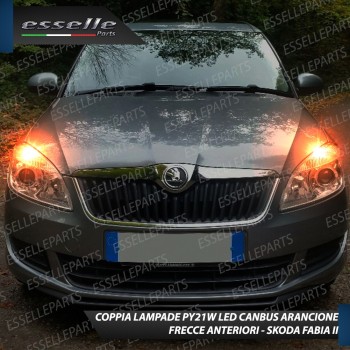 Coppia Frecce Anteriori Py21W 35 LED Canbus Skoda Fabia 2