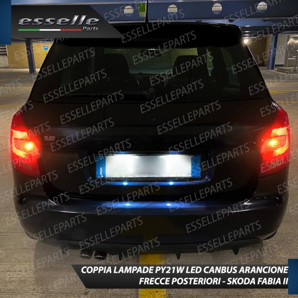 Coppia Frecce Posteriori Py21W 35 LED Canbus Skoda Fabia 2