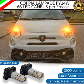 Coppia Frecce Anteriori PY24W 66 LED Canbus 3.0 Fiat 500 pre-restyling con bixenon