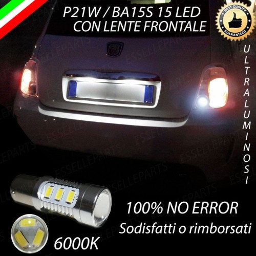 Lampada LED Retromarcia Da 15 LED Canbus 6000K con lente Fiat 500 Pre-Restyling