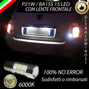 Lampada LED Retromarcia Da 15 LED Canbus 6000K con lente Fiat 500 Pre-Restyling