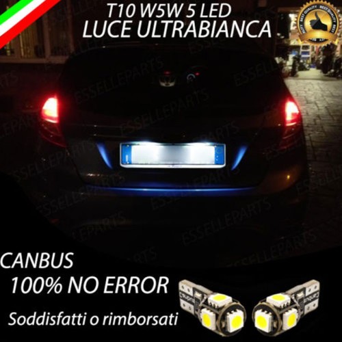 Coppia Lampade LED Luci Targa 5 LED Canbus 6000K Ford Fiesta MK6