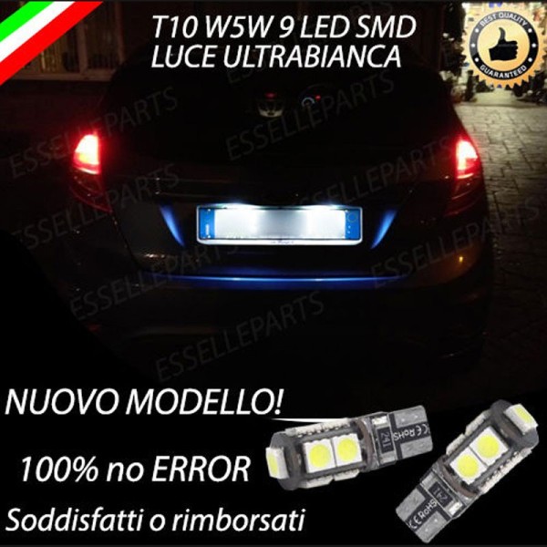 Coppia Lampade LED Luci Targa 9 LED Canbus 6000K Ford Fiesta MK6