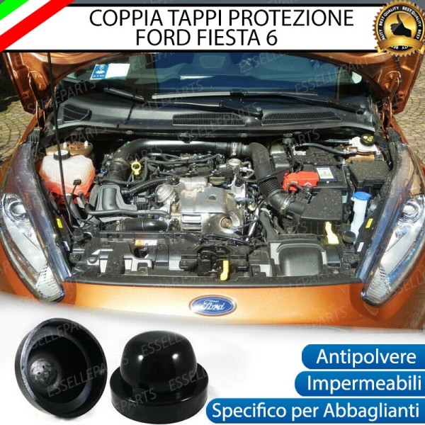 Coppia Tappi Coprifaro Maggiorati Posteriori Abbaglianti Ford Fiesta 6