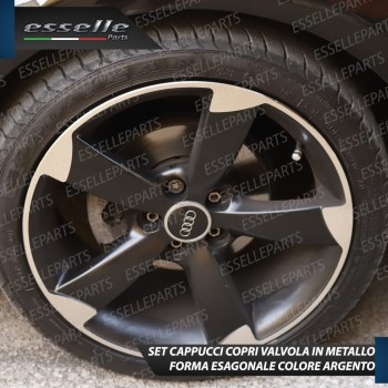 Set 4 Tappi Coprivalvola Argentati in alluminio per Suzuki Swift V Set 4 Tappi Coprivalvola Argentati in alluminio per Suzuki Swift V