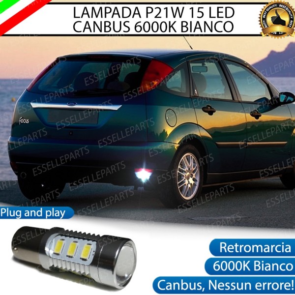 Lampada 15 LED Retromarcia Canbus 6000K con lente Ford Focus MK1 Fino al 09-2001