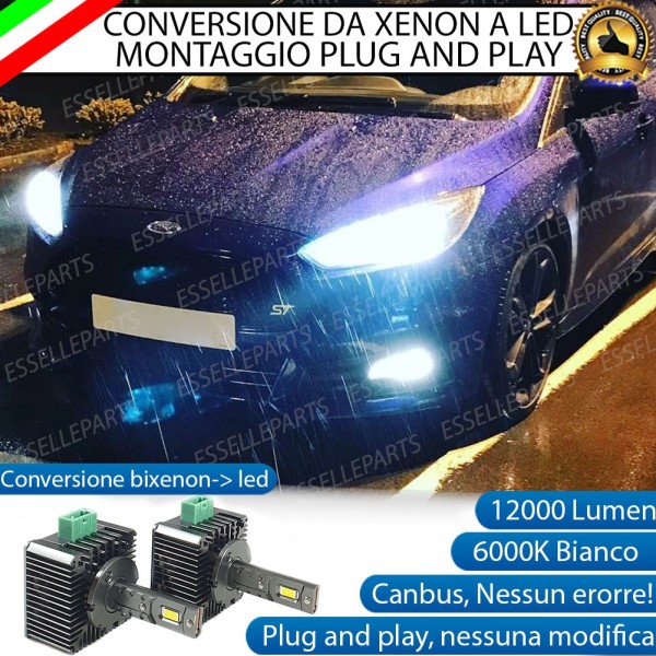 Coppia Lampade D3S LED Da Xenon A LED 12000 Lumen 6000K Ford Focus MK3 Restyling