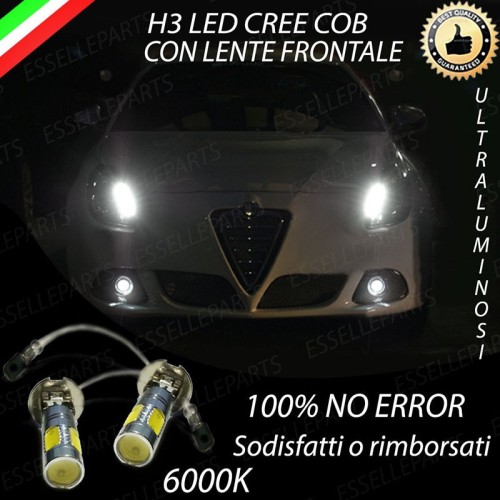 Luci Fendinebbia H3 LED 900 Lumen 6000K bianco Alfa Romeo Giulietta