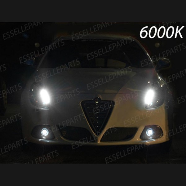 Luci Fendinebbia H3 LED 900 Lumen 6000K bianco Alfa Romeo Giulietta