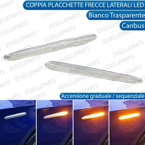 Placchette Dinamiche Bianco Trasparente Laterali 48 LED Frecce Per Alfa Romeo Giulietta