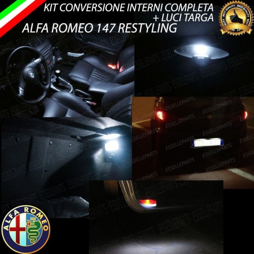 Led interni completo + targa 147 canbus 6000k