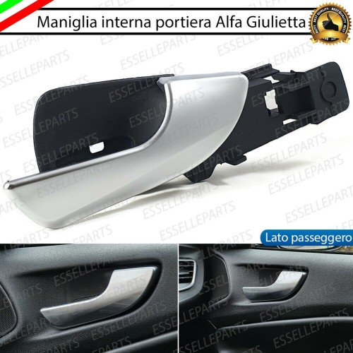 Maniglia Interna Lato Passeggero Anteriore Cromata Satinata Per Alfa Romeo Giulietta