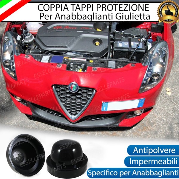 Coppia Tappi Coprifaro Maggiorati Posteriori Anabbaglianti Alfa Romeo Giulietta