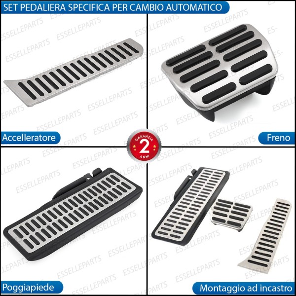 Set Copripedali Pedaliera Per Cambio Automatico Volkswagen Golf Plus Dal 2009