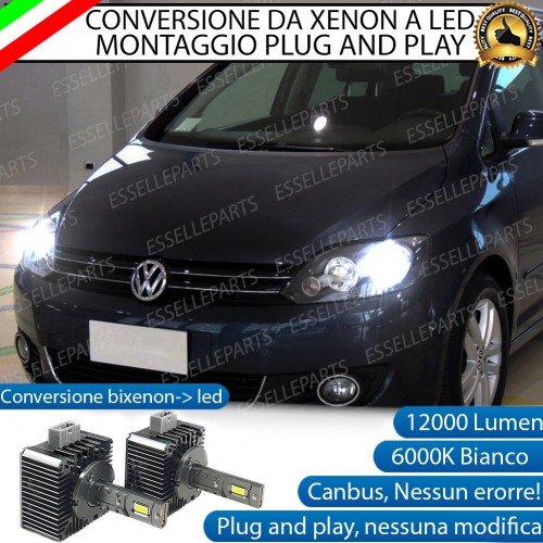 Coppia Lampade D1S LED Da Xenon A LED 12000 Lumen 6000K Vw Golf Plus