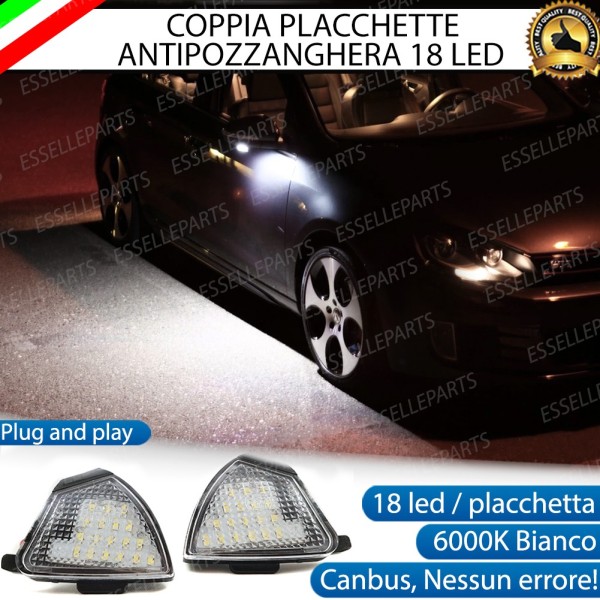 Kit Coppia Placchette Complete 18 LED Cortesia Specchietti 6000K Canbus Vw Golf Plus