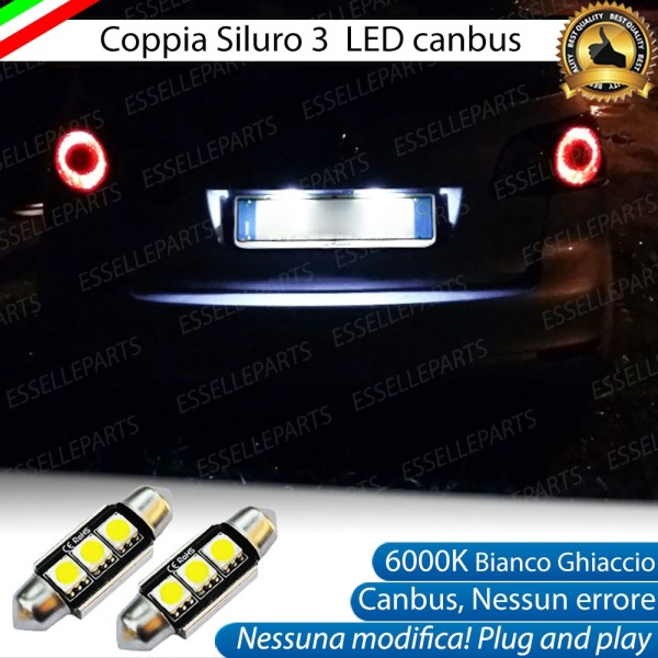 Coppia lampade siluro 3 LED Luci Targa Canbus 6000K bianco VW Golf Plus Fino al 2008
