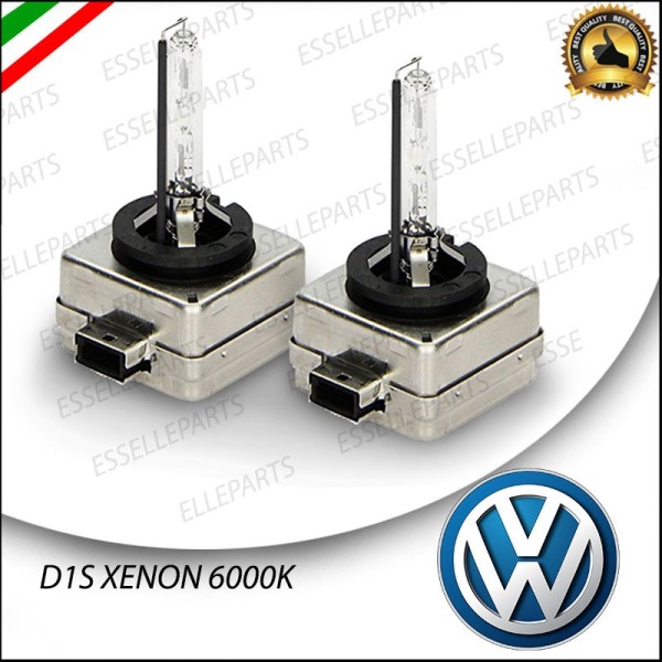 Coppia lampade ricambio D1S Xenon 6000K bianco Ghiaccio per Volkswagen Golf Plus