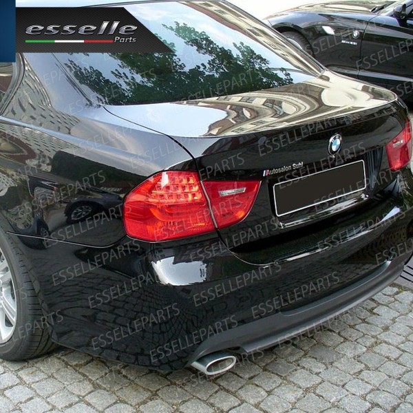 Terminale Scarico Cromato Lucido Acciaio Inox Bmw Serie 3 E90 E91 Scarico Ovale