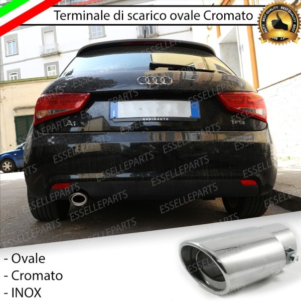 Terminale Di Scarico Cromato Marmitta Finalino Cromato Inox Audi A1