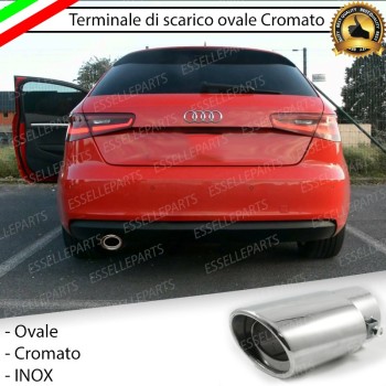 Terminale Di Scarico Cromato Marmitta Finalino Cromato Inox Audi A3 8V Terminale Di Scarico Cromato Marmitta Finalino Cromato Inox Audi A3 8V