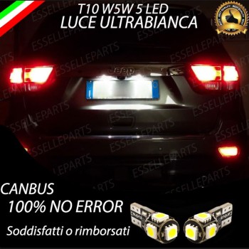 Coppia Lampade LED Luci Targa 5 LED Canbus 6000K Jeep Grand Cherokee Iv Wk2