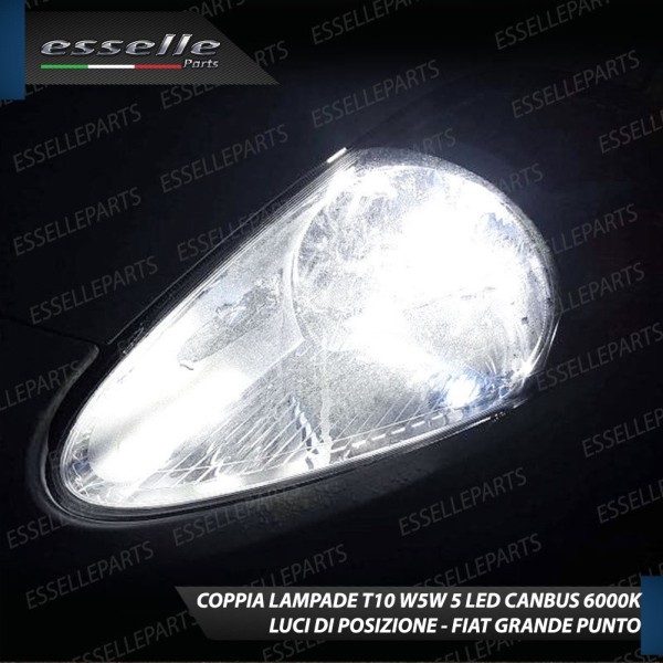 Conversione Fari Full LED 18000 Lumen Fiat Grande Punto 6000K Bianco Canbus