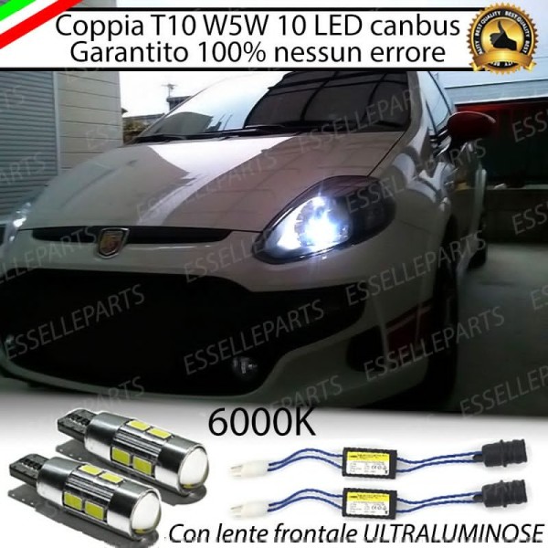 Coppia Luci Posizione 10 LED Canbus 660 Lumen Fiat Grande Punto