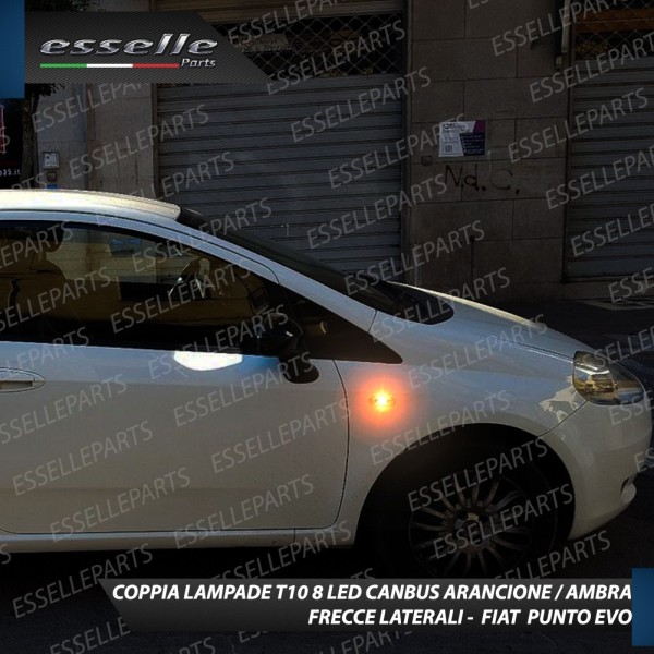 Coppia Lampade T10 W5W 8 LED Per Frecce Laterali Fiat Grande Punto