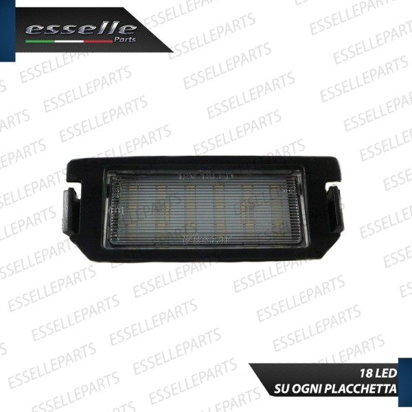 Coppia Placchette Targa LED Complete Da 18 LED Canbus 6000K Bianco Hyundai I20 MK1