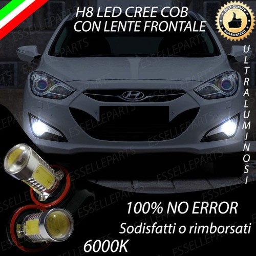 Luci Fendinebbia H8 LED 900 Lumen 6000K bianco Hyundai I40 fino al 2013