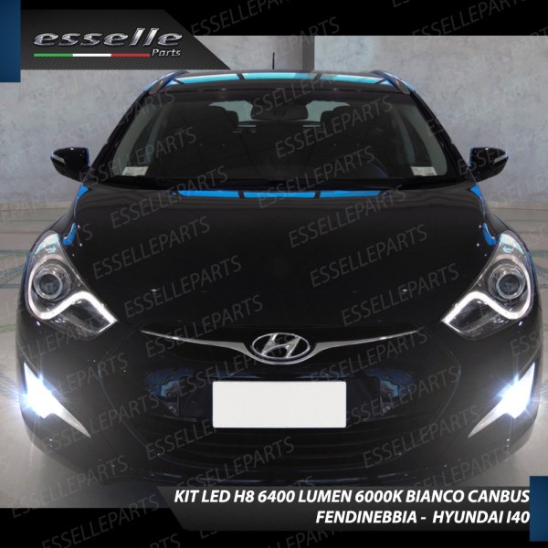 Kit Full LED H8 6400 Lumen 6000K bianco Fendinebbia Hyundai I40 Fino al 2013