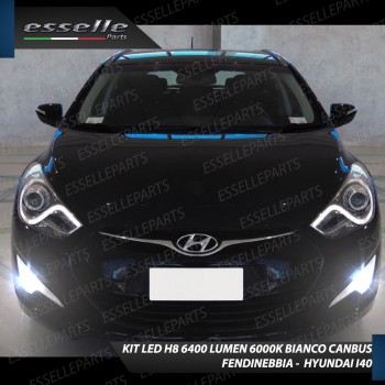 Kit Full LED H8 6400 Lumen 6000K bianco Fendinebbia Hyundai I40 Fino al 2013