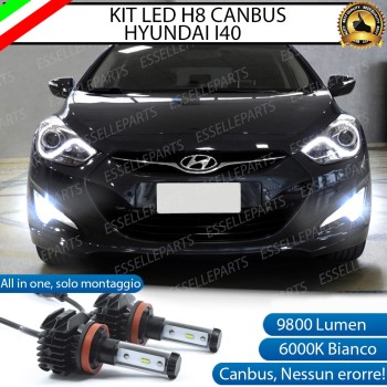Kit Full LED H8 9800 Lumen 6000K bianco Fendinebbia Per Hyundai I40