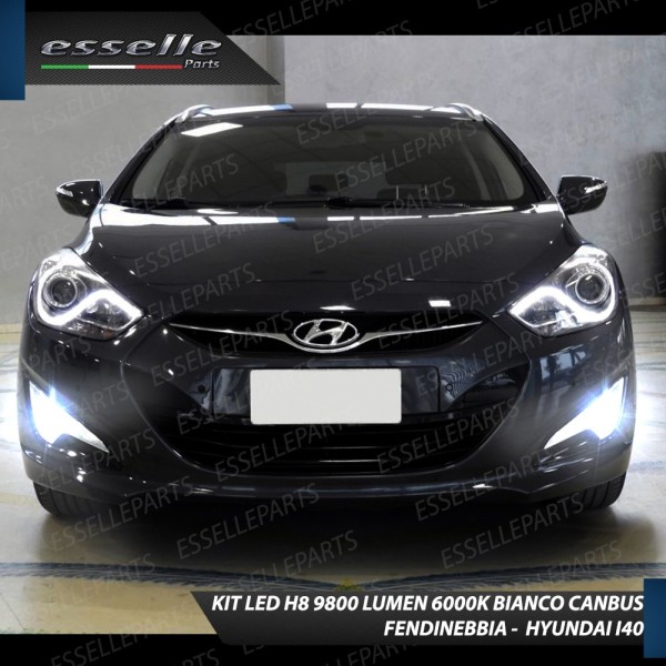 Kit Full LED H8 9800 Lumen 6000K bianco Fendinebbia Per Hyundai I40
