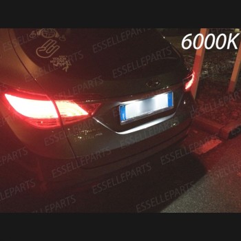 Coppia Luci Targa T10 W5W 5 LED canbus 6000K Bianco per Hyundai I40 Fino al 2013