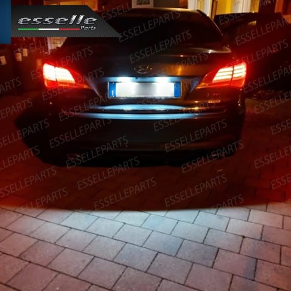 Coppia placchette Da 18 LED Luci Targa Canbus 6000K bianco Hyundai I40 berlina