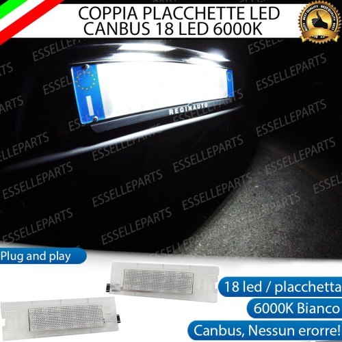 Coppia Placchette Targa LED Complete Da 18 LED Canbus 6000K Bianco Hyundai Ix35