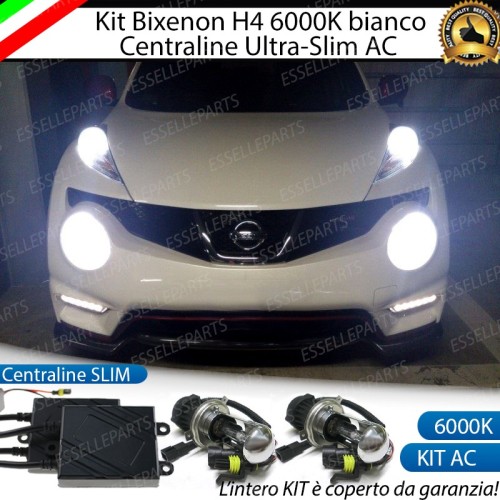Kit Xenon H4 6000K Bianco Centraline Slim Juke Fino al 2013